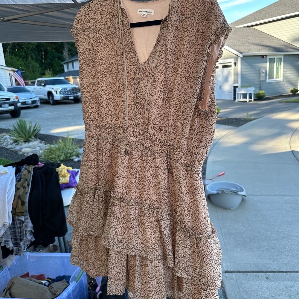 Universal Thread Tan Ruffle Dress